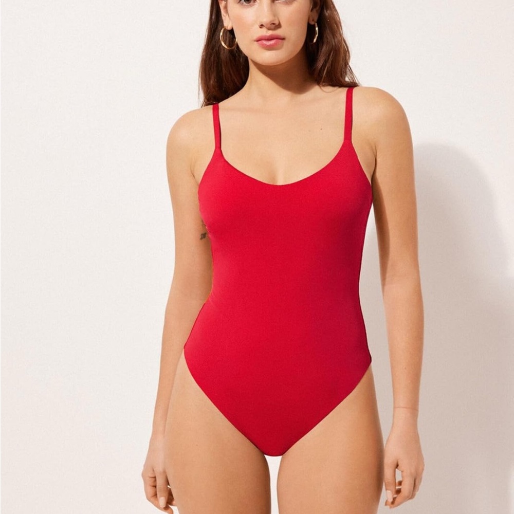 Red One-Piece Swimsuit